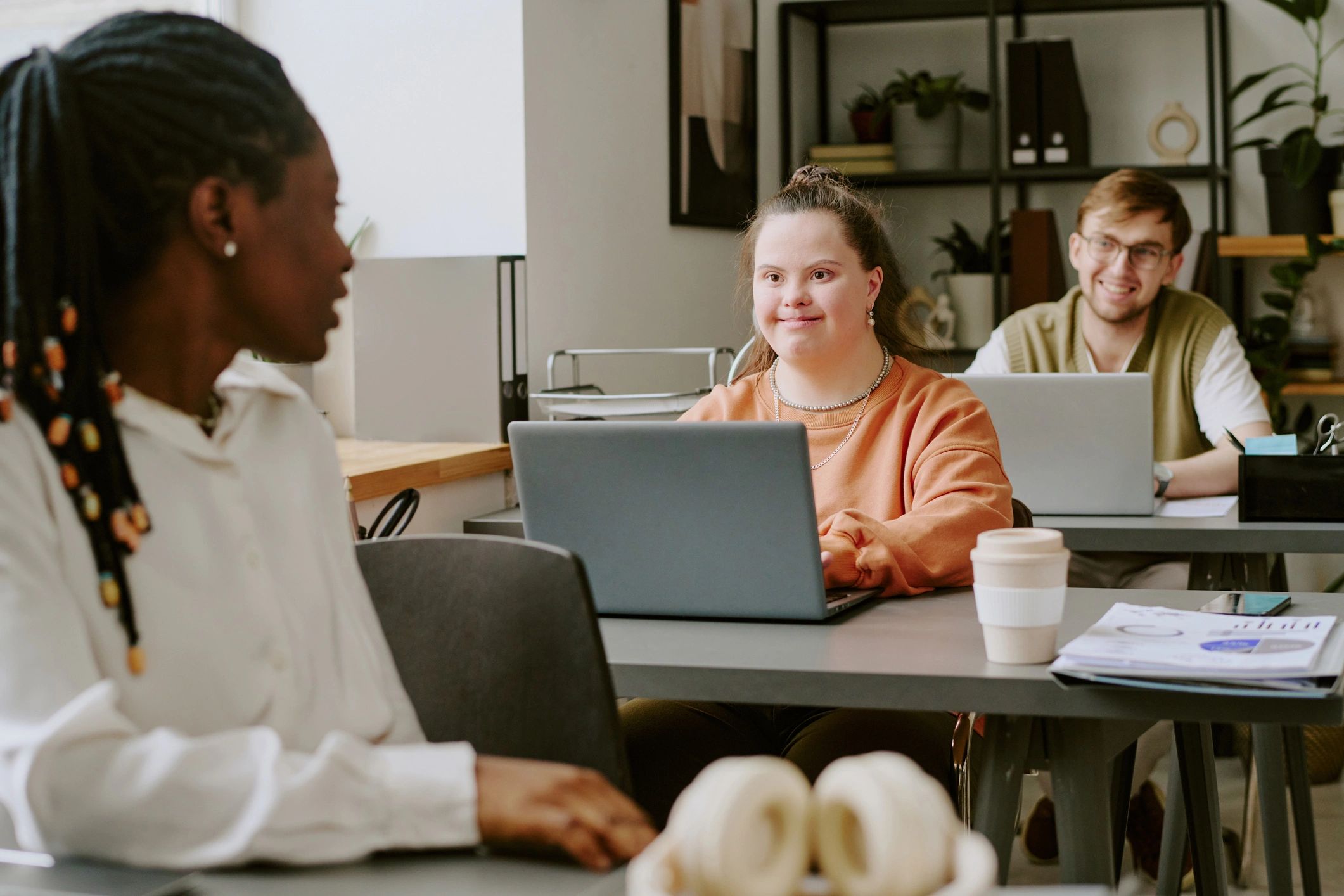 Women in tech chatting and building connections