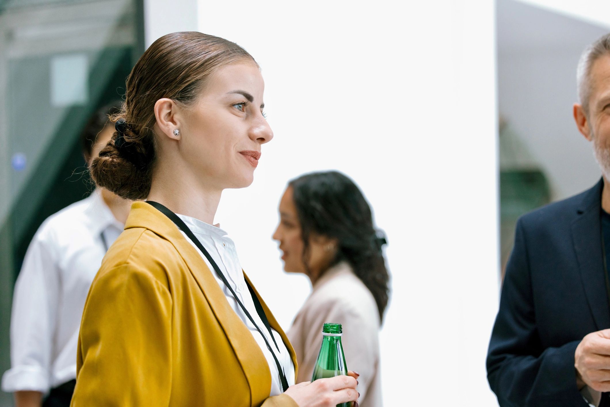 Women networking and connecting at a professional event